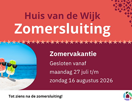 Sluiting Huis van de Wijk in de zomer